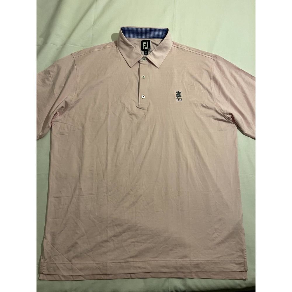 Footjoy Men's Pink Polo Short Sleeve Shirt Size 2XL